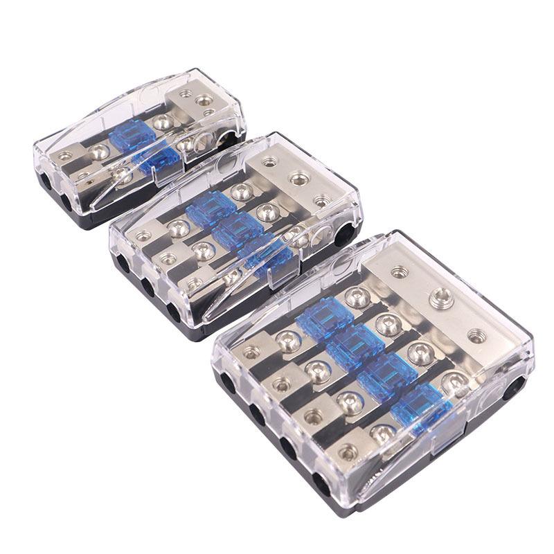 Auto-Audio-Modifikation Zinklegierung Vernickelung Mini-Sicherungshalter Stereo-Audio AFS-Sicherungshalter Stromverteilerblock Sicherungskasten