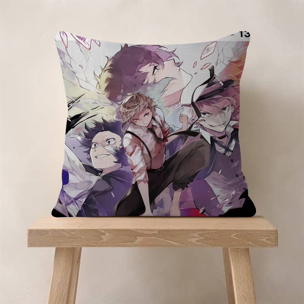 Anime BBungo SStray DDogs Pillow Anime Pillow Sofa Bed Head Pillow Cover Cushion Cover Fashion
