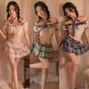 Charming Mesh Lingerie Student Uniform Set: Tempting & Sexy JK Style