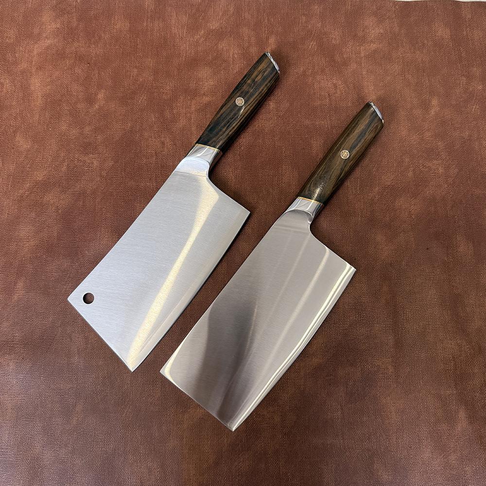 Powder Alloy Steel Blade Kitchen Knife Wood Handle Chef Slicing Vegetables Cleaver Meat Butcher Chopper Poultry Knife Messer