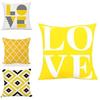 Chic Yellow Decorative Pillow Cover In Geometric Design For Versatile Use