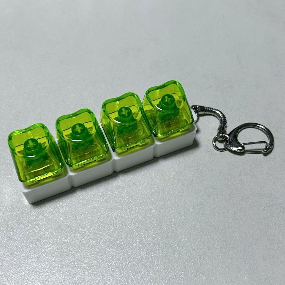 Relief Stress Button Keycap 4Keys Fidget Keychain New Pinch Toy
