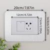 1pc 7.5cmX12cm Anti-Dirty Type Dustproof Switch Protective Cover Outlet Wall Aluminum Sticker Home Light Switch Decoration