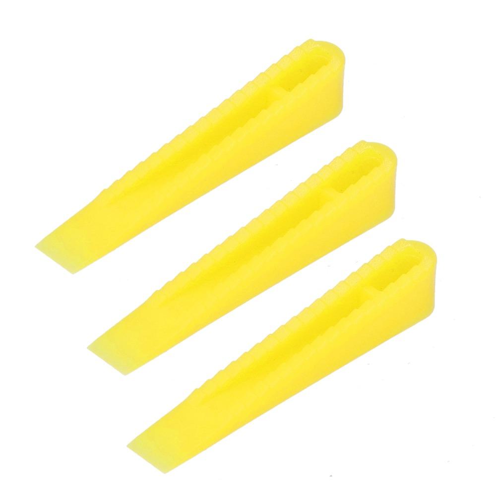 100Pcs HDPP Tile Leveler Wedges Yellow Floor Tiling Tools  For Floor Construction