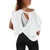 Summer Daily Short Sleeved New Women'S Beautiful Back Sports Yoga T-Shirt Loose Casual Breathable Short Top
