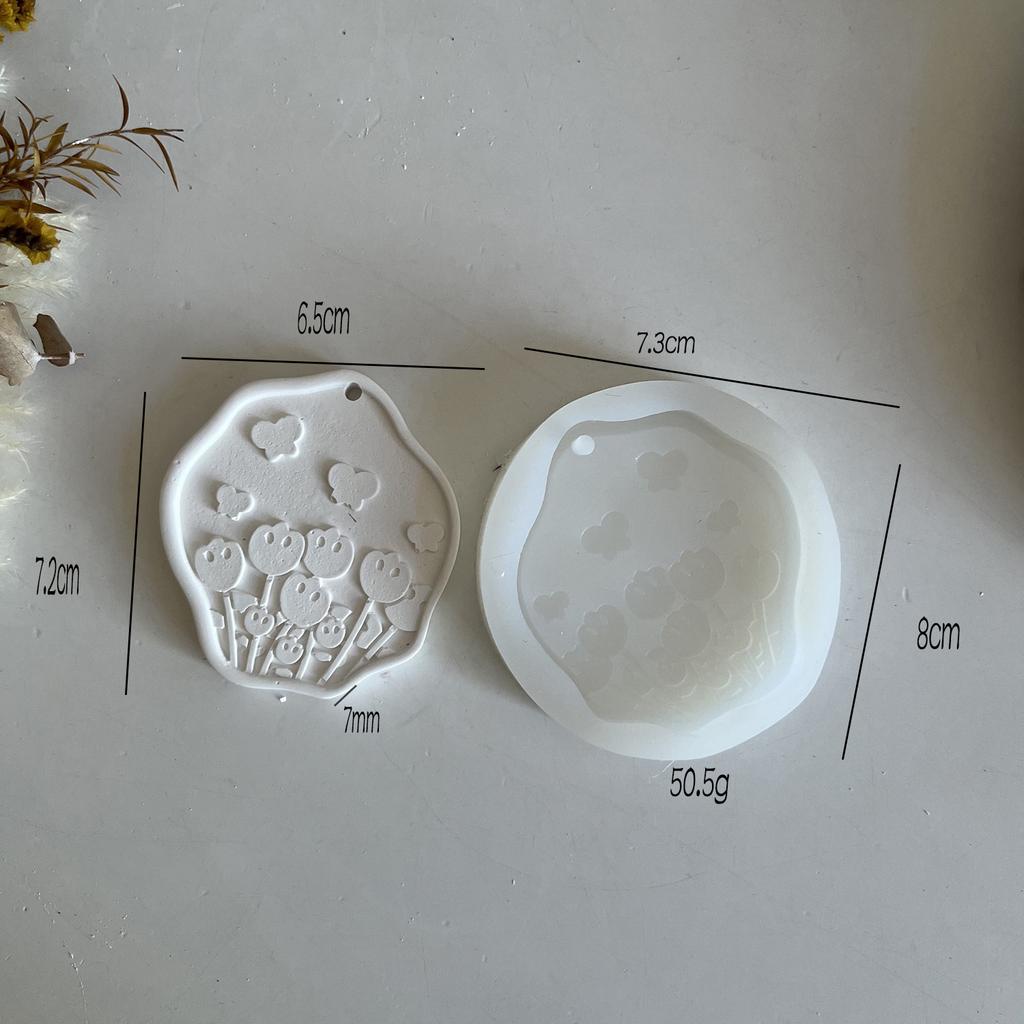 Flower Butterfly Silicone Mold DIY Flower Pendant Aromatherapy Gypsum Ornament Resin Mold Handmade Soap Mold Baking Mold