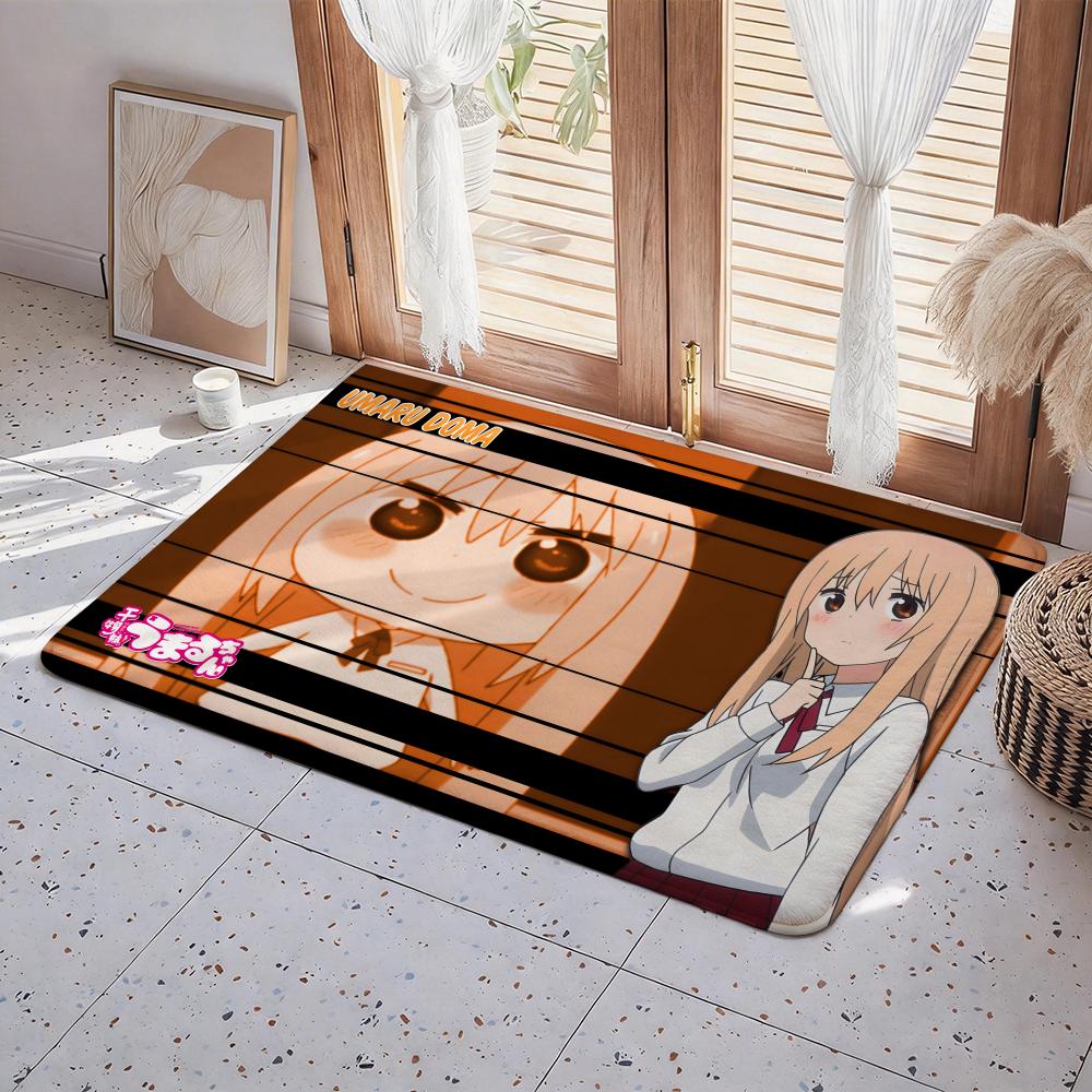 Character U Umaru Doma Floor Mat Eco Flannel Doormat Non Slip Odorless Indoor Floor Rug Soft Short Plush Home Mat