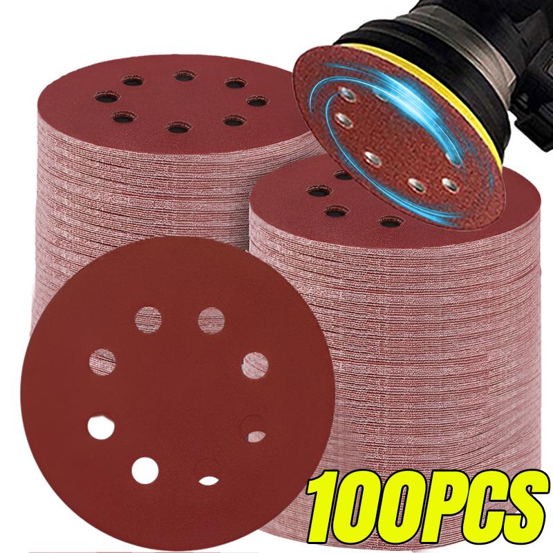8Holes Sandpaper Woodworking Metal Grinding Disc Abrasive Polishing Tool 80/180/240/320/400/800/1000/2000/3000 Grit Sanding Disc