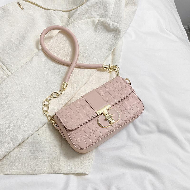 Trendy Street Style Women s Messenger Bag With Stitching Details розовый