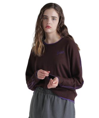 COLOR LINE BACK LOGO KNIT TOPS Women's F 050 Brown 783-5140601