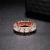 Fashion Cubic Zirconia Delicate Women Weight Loss Ring Couple Health Care Jewelry Cross Geometric CZ Dancing Party Wedding Rings