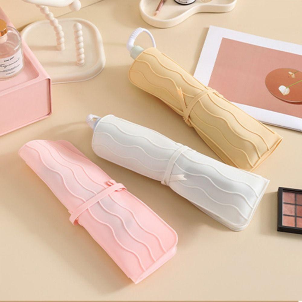 Portable Curling Iron Storage Bag Multi-Function Silicone Hair Straight Iron Organizer Heat Protection Hair Perming Stick Case