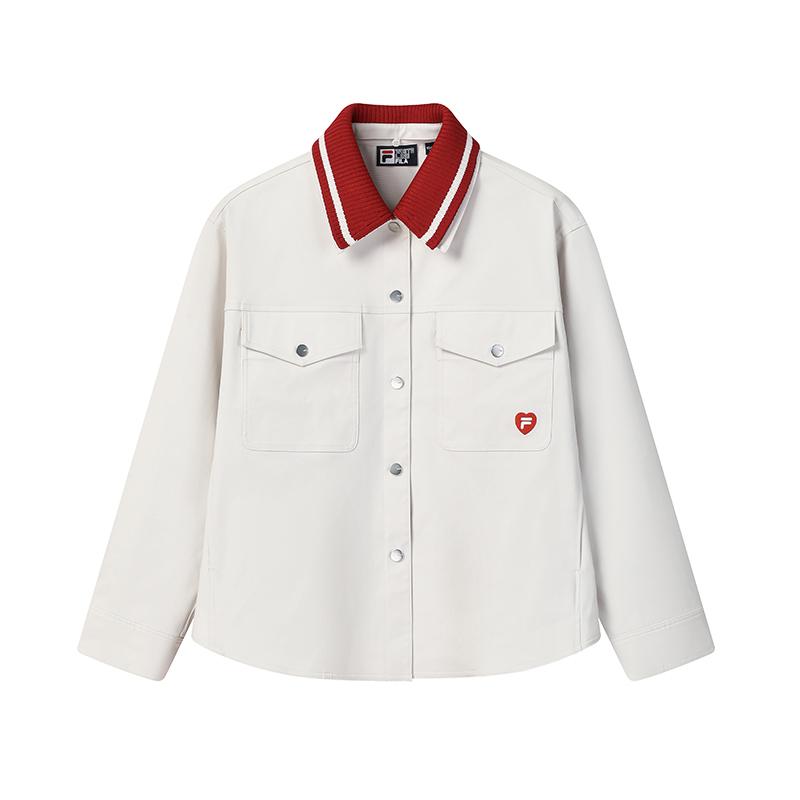 FILA CNY Ready To Take Off Spring Fashion Simple Classic Retro Casual Versatile Comfortable Loose Fit Polo Jacket Women jackets F11W619710FGY