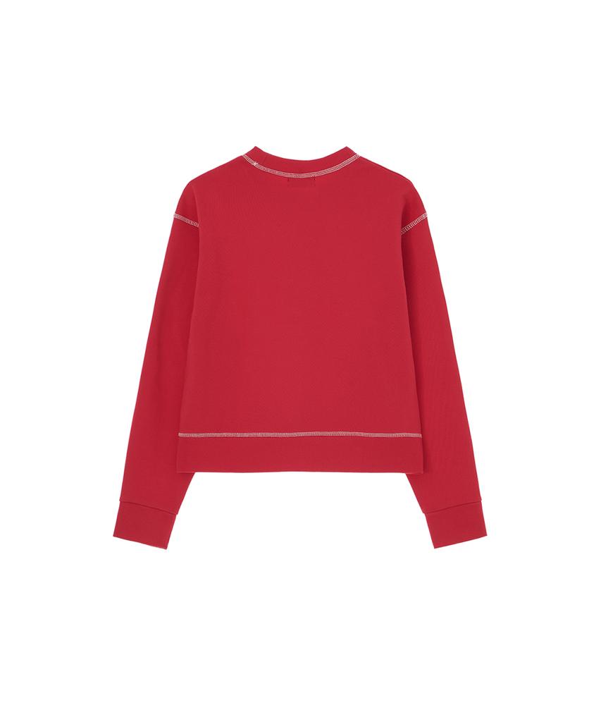 Iteoneolmomeonteu Outstitch Point Sweatshirt - Red