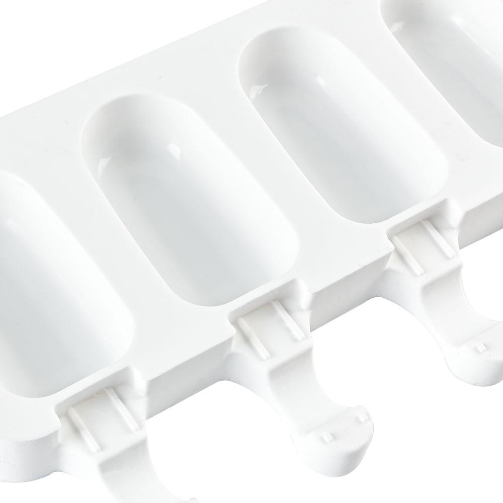 DIY 4-Cavity Oval Silicone Ice Cream & Popsicle Mold