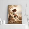 Bible "Good Shepherd" Themed Decorative Painting, Suitable for Christian Religious Decorations In Living Room, Bedroom or Church