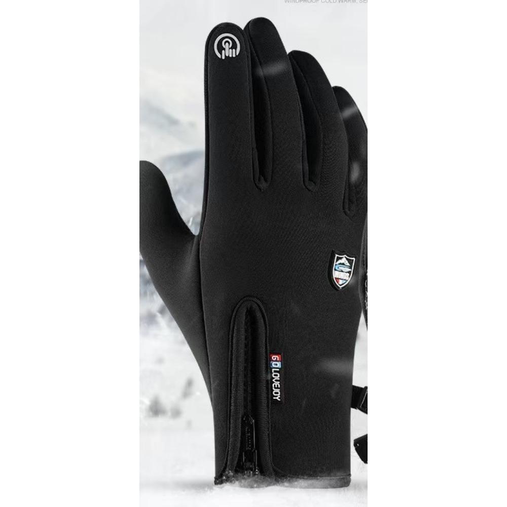 Gants thermiques d'hiver pour hommes, sports de plein air, cyclisme, coupe-vent, imperméables, cyclisme, ski, antidérapants, écran tactile, fermeture éclair