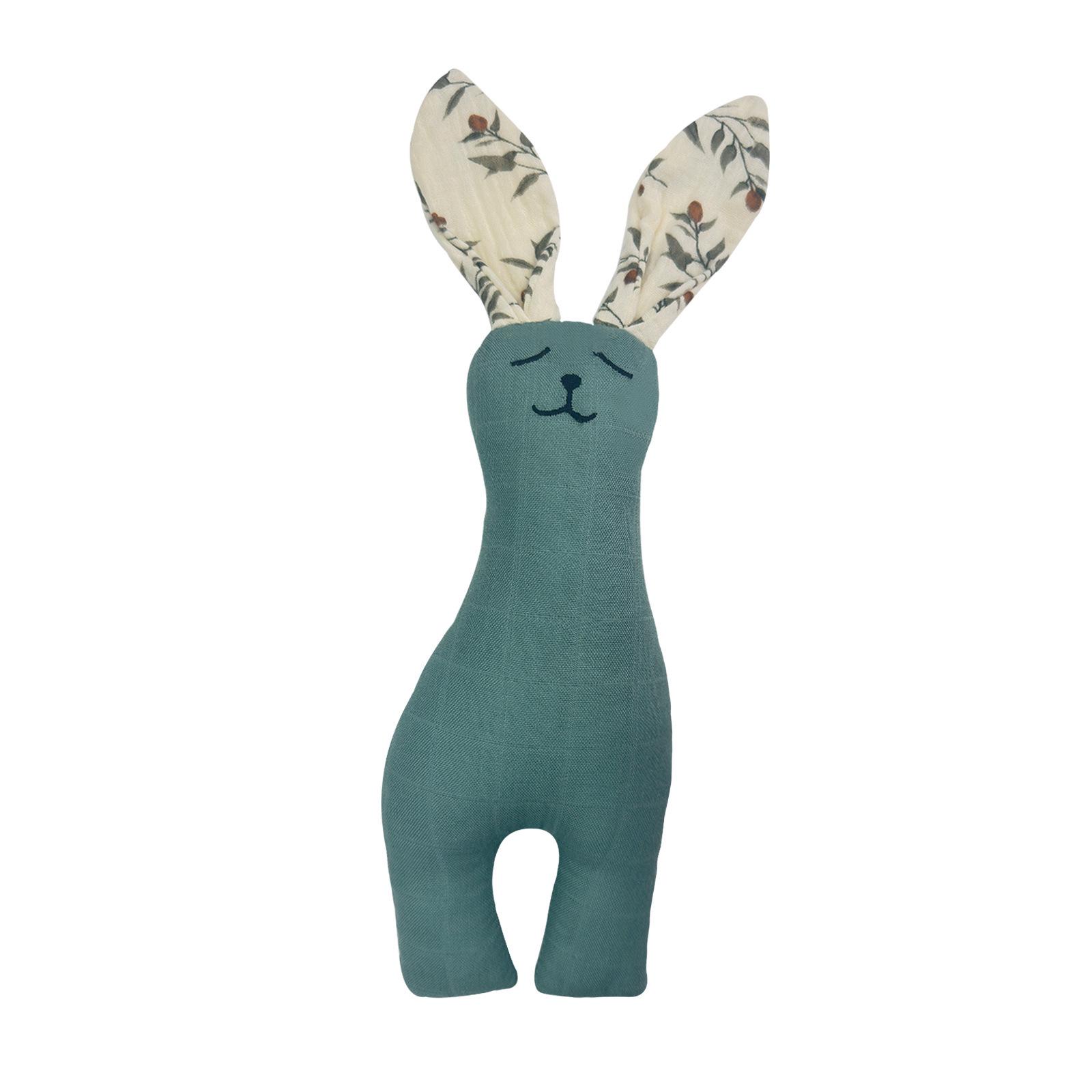 

Бамбуковый Хлопок Детский Спутник для Сна - Успокаивающее Полотенце-Кукла Зайчик 32 cm зелёный