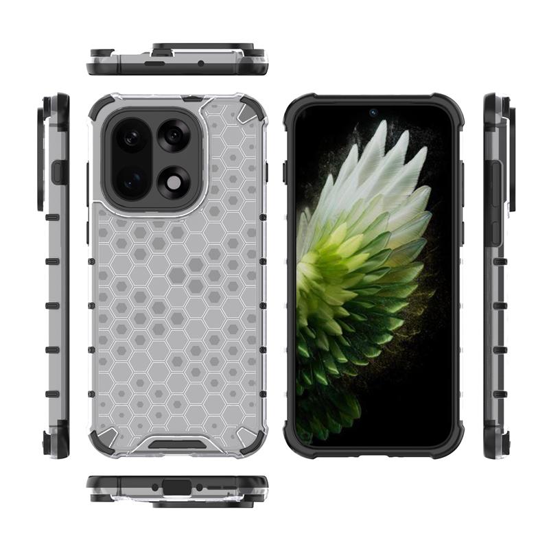 Transparent Phone Case For OnePlus 15 Anti-knock Honeycomb Armor Back Case For OnePlus 15 Cover For OnePlus 15 Case 6.78 Inch