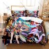 Cool Kasane Teto 3Pcs Bedding Set Kpop Printed Duvet Cover Pillowcase Bed Sheet Home Textile Cute Virtual Idol Teens Kpop Fan