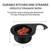 Stainless Steel Sink Drainer Basket Wall Mounted Kitchen Rack With Dry Wet Separation And Garbage Filter