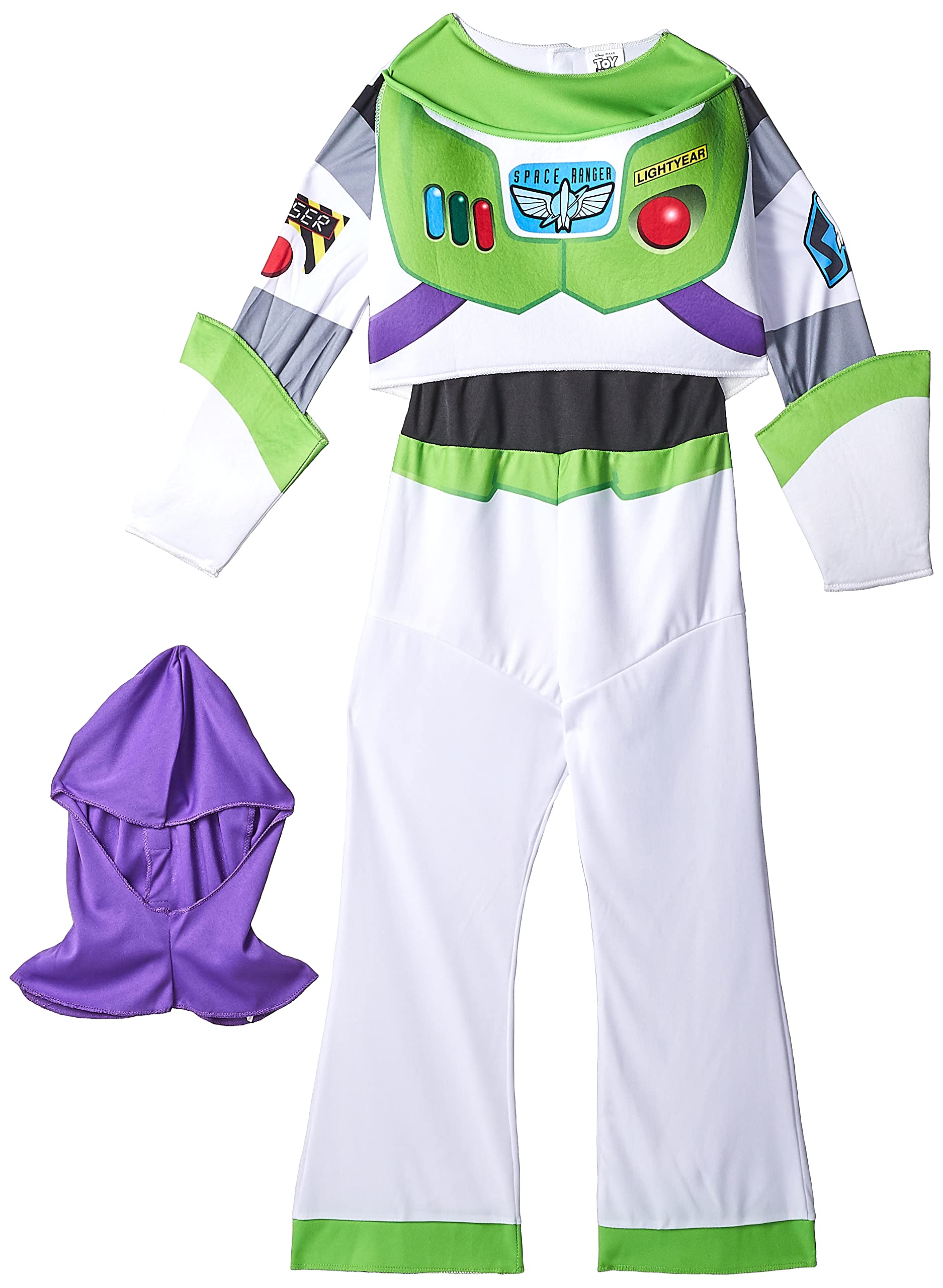 

Костюм для косплея Базза Лайтера из «История игрушек 4» на Хэллоуин Clearstone Disney для детей, размер 110-125 см, зеленый и белый, 90192L