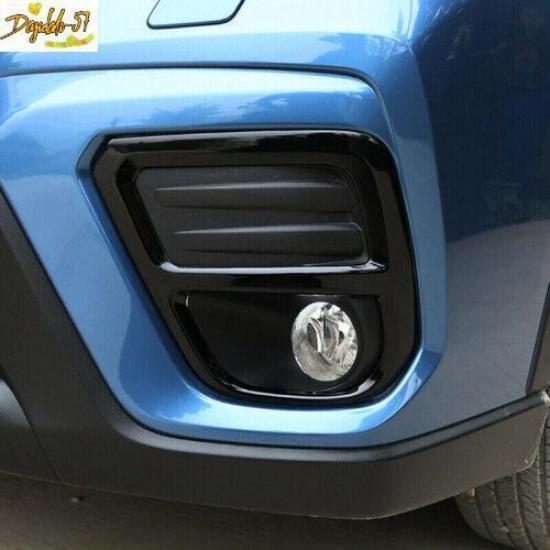 Glossy Black Front Fog Lamp Light Cover Frame Trim For Subaru Forester -22