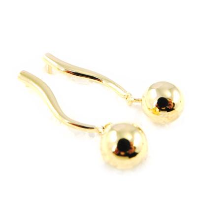 [H3439] - Gold 'Beads' Earrings - 6 Mm