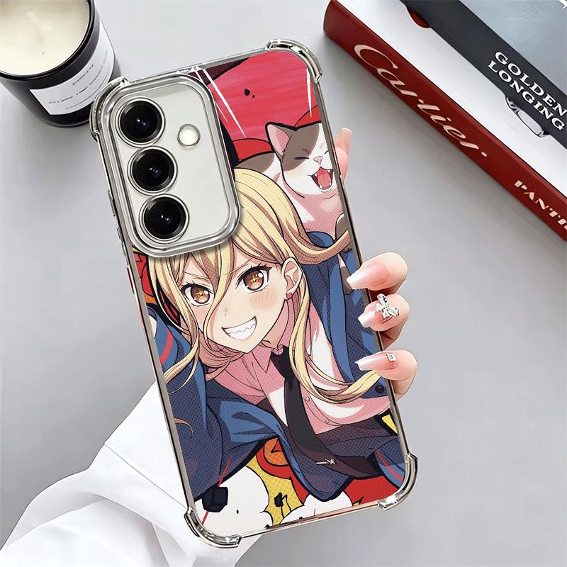 Anime Character Power CSM Plating Phone Case For Samsung A17 A07 A37 A57 A16 A56 A15 A55 A14 A54 A13 A53 A26 A36 A25 A35 A24 A34