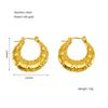 Fashion Heart Geometric Earrings For Women Gold Color Stainless Steel Round Hoop Earrings Vintage Party Jewelry Gift