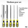 High Carbon Steel File Set, 5 Shapes, One-piece Forming & Quenching Process, for Fitter Grinding & Deburring