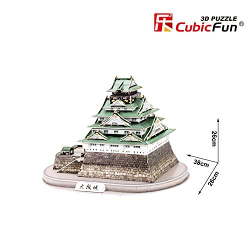 ASSYME Kit d'Artisanat Puzzle 3D Ventilateur Cubique, Design Château d'Osaka, Pas de Colle ni d'Outils Nécessaires, MC175h