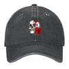 Skull Rose Graphic Washed Baseball Cap Vintage Dad Hat Adjustable Curved Brim Outdoor Cap