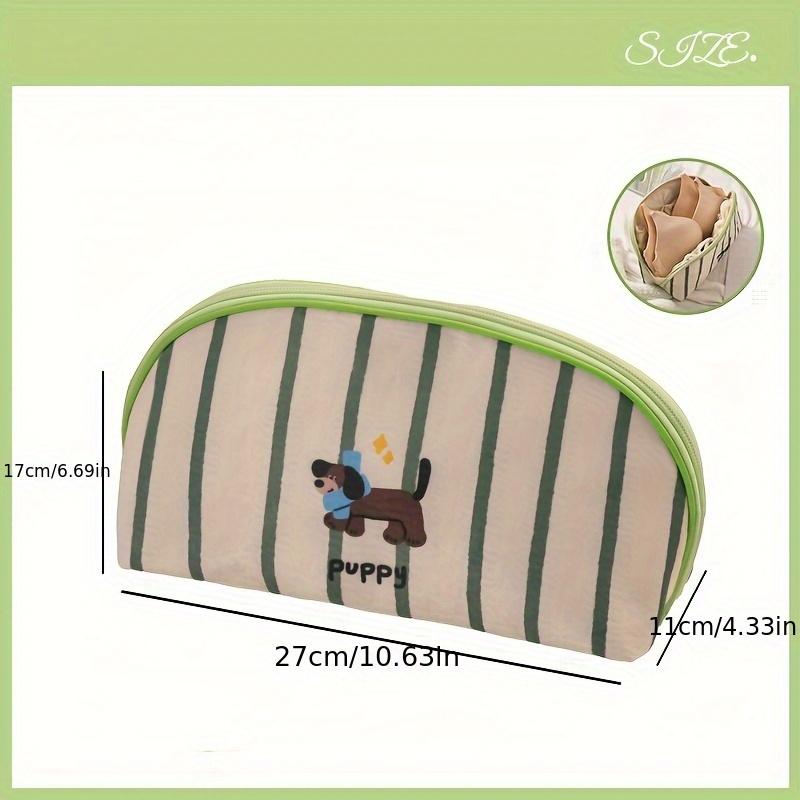 1pc Travel Portable Bra Storage Bag Women Underwear Organizer Bags Large-Capacity Cute Puppy Print Lingerie Storage Bags