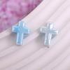 17x14mm Solid Color Ceramic Cross Beads for DIY Jewelry Making