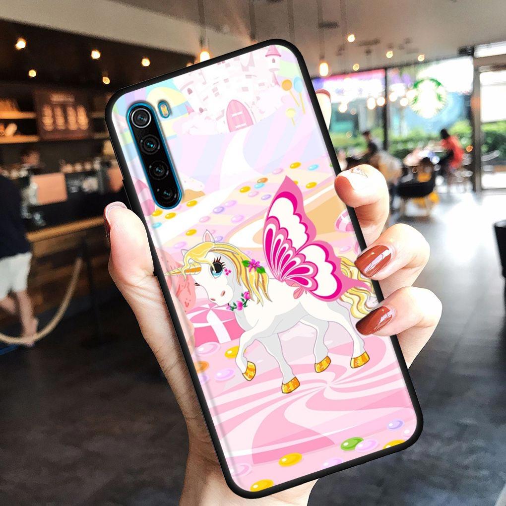 Cute Cartoon Rainbow Unicorn Animal Phone Case For Xiaomi Redmi 9 9C NFC 9T 10 10C 6 8 A K40 K50 Pro Plus Soft Shell Cover Cases