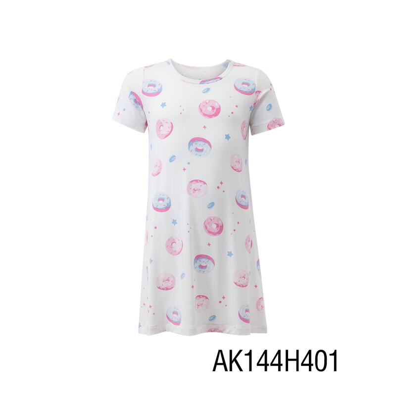 Aimer Kids' Modal Cooling Short Sleeve Nightgown