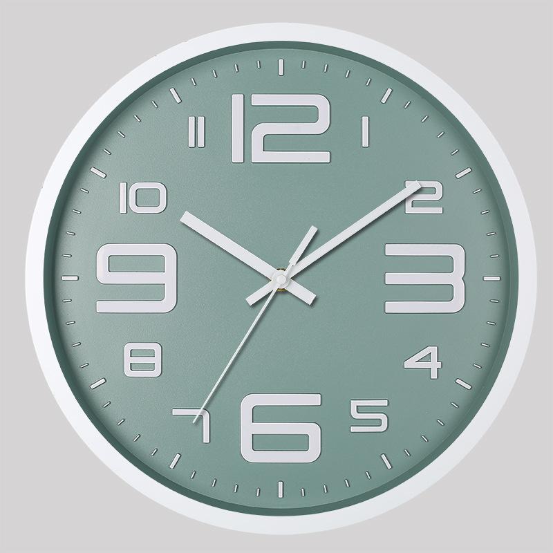 12 Inch 30CM Silent Wall Clock, Creative and Fashionable, Three-dimensional Digital Minimalist Clock for Home Living Room