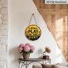 2D Flat Aluminum Sign Featuring A Humorous Design in Yellow and Black, Measuring 7.87 X 7.87 Inches. Perfect for Home Decor, Bedroom Decor, Bars