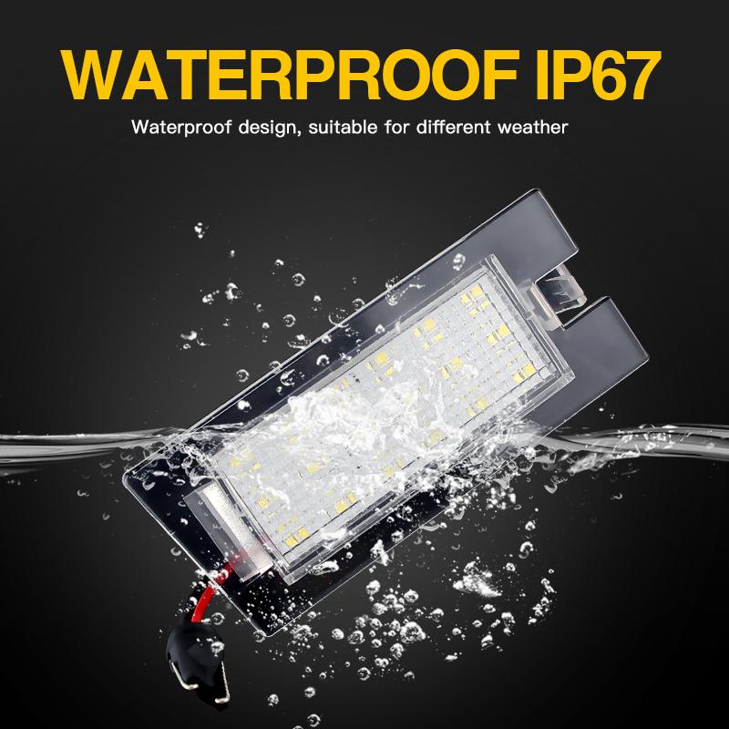 2pcs 68223864AB Canbus LED Number License Plate Light Lamp LED Car Tail Lamp for Jeep Cherokee KL 2014-2018 Auto Accessories
