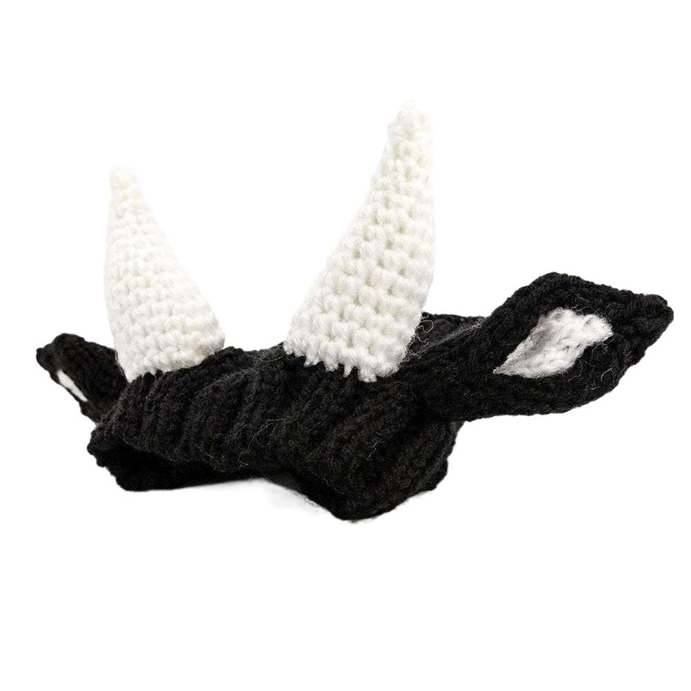 

Noise Protection Dog Hat Warm Pet Ears Covers Creative Ear Muffs Pet Accessories S-Black Cow
