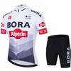 UCI BORA Men Cycling Kit Short Sleeve Jersey Bib Shorts Road Bicycle Wear Breathable Quick Dry Outdoor Sports Riding Clothing