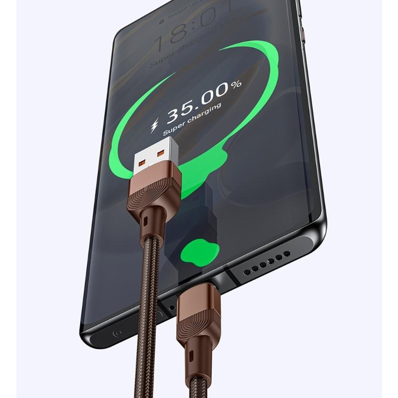 1m/2m USB A to Type-C Cord Charging Cable for 16 15 14 Type-C Data Cord 100W 6A Fast Charging Data Sync Cable