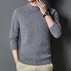 Men's 100% Pure Wool Round Neck Pullover Sweater