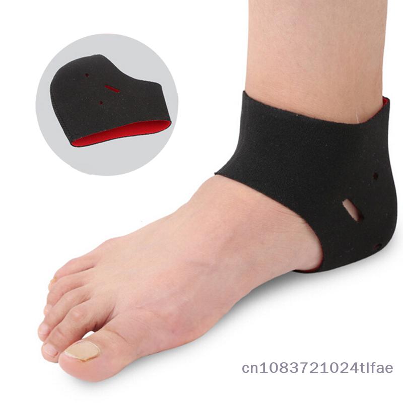 1 Pair Silicone Moisturizing Gel Heel Socks Black Elastic Cloth Cracked Dry Foot Skin Care Protectors Insole Pad Sock Anti-crack