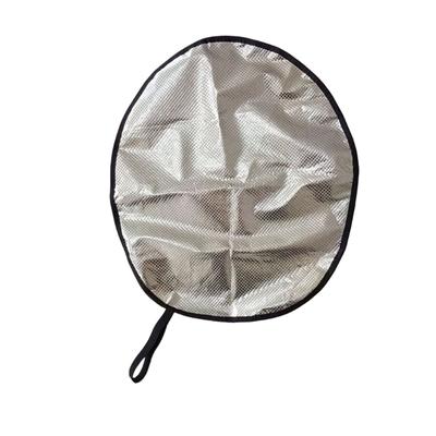 Steering Wheel Sun Shade Cover, Steering Wheel Sun Block AntiHeat Aluminum Foil Foldable Cover, 18.5''x16''