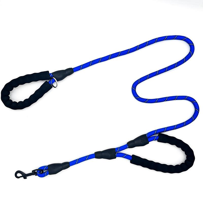 Double Handle Large Dog Leash,reflective Dog Leash with Foam Handle,comfortable & Easy To Control for Dog Training and Walking