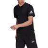 Adidas T Shirts Men's Black Crew Neck Moderate Straight Fit GU2771