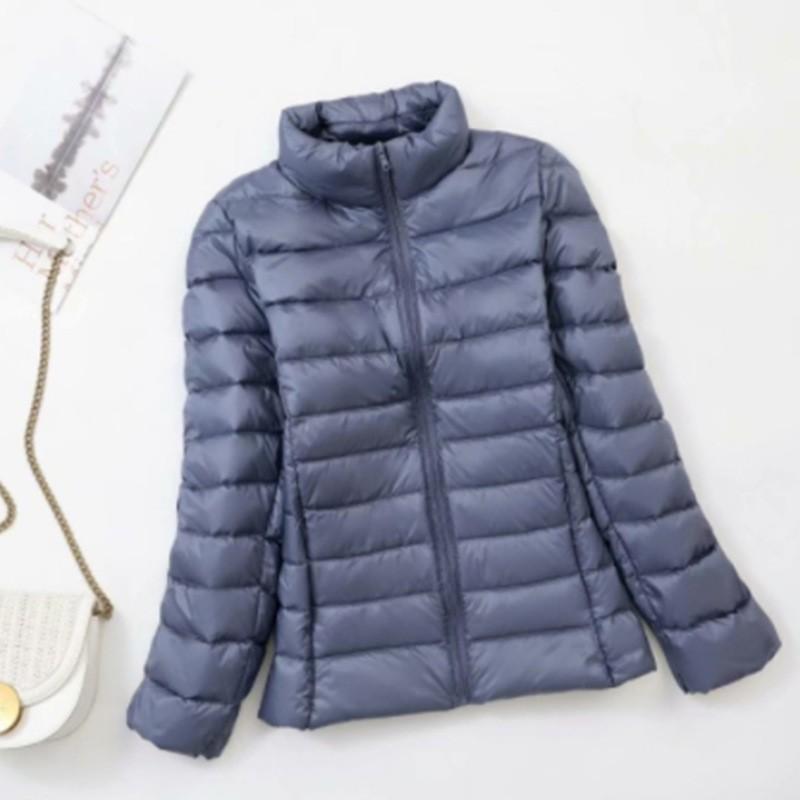 Autumn and Winter New Light and Thin Down Jacket Women's Stand-up Collar Slim-fitting Short Fattened and Enlarged Down Jacket
