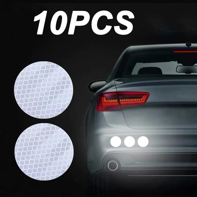 10Pcs Colorful Car Bumper Reflective Stickers Secure Reflective Warning Strip Tape Sticker Decals New Arrival Auto Styling Decal